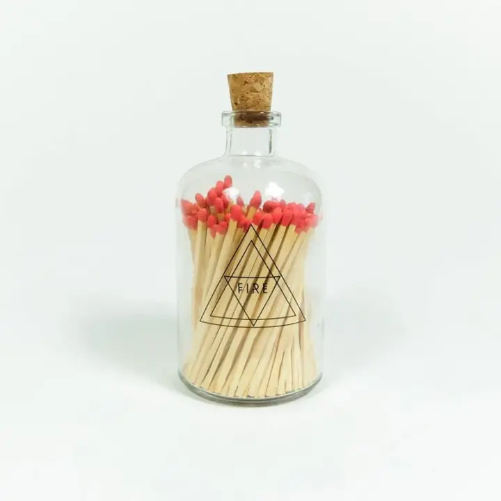 Apothecary Match Bottle - Red