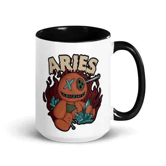 Aries Voodoo Doll Mug - Gothic Zodiac Coffee Mug