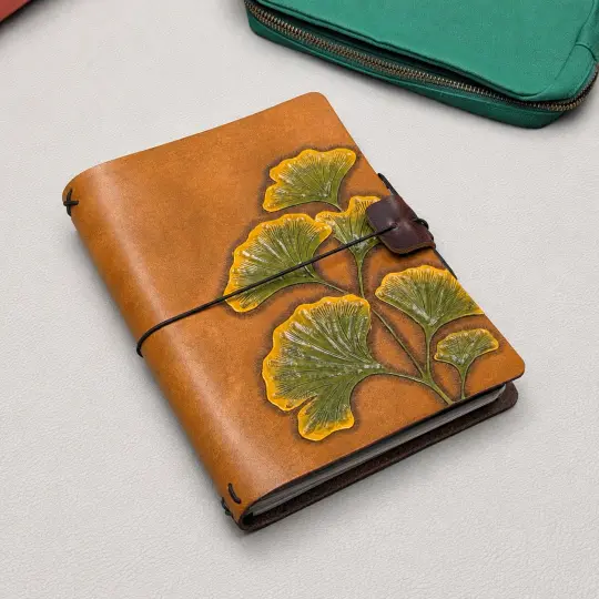 CUSTOM Traveller's Notebook | Ginkgo Leaves for M.N.