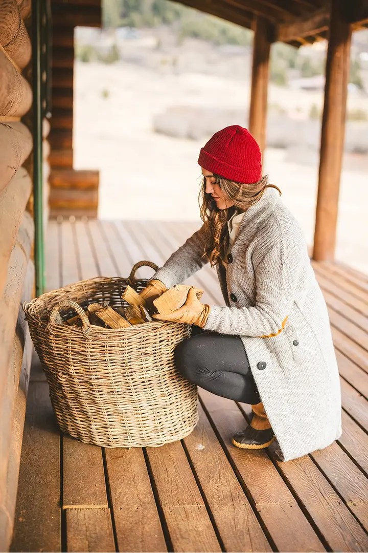 Campfire Duster Alpaca Sweater in Prairie Smoke-Medium