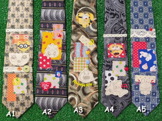 handmade collage ties SET A