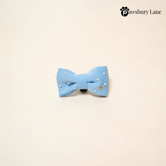 Sugar and Pearls - Cornflower - Pet Bow Tie