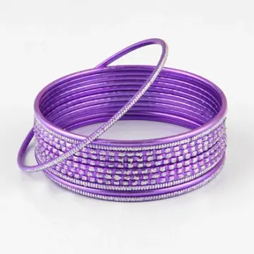 Purple Fashion Bangle Bracelet Set