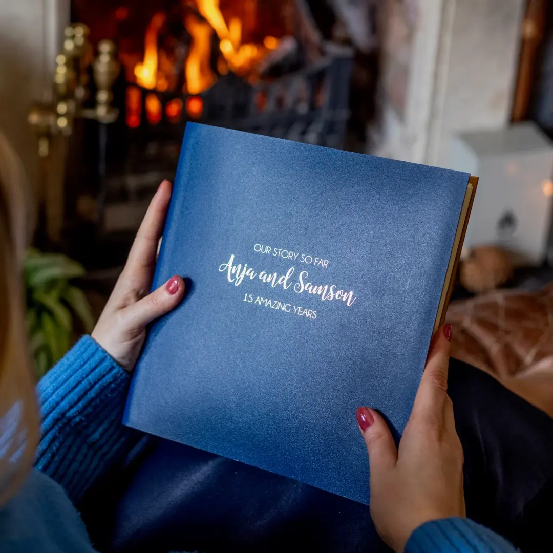 Personalised Celebration Photo Album in Recycled Leather