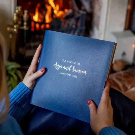 Personalised Celebration Photo Album in Recycled Leather