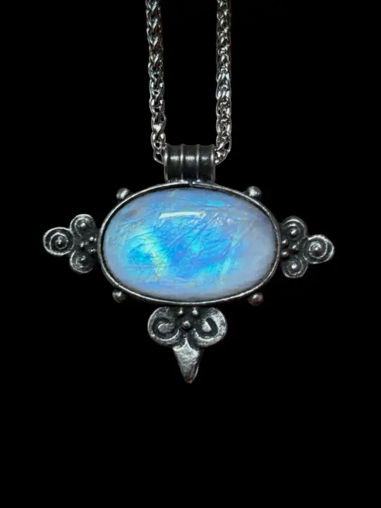 MOONWAKE | Rainbow Moonstone Necklace