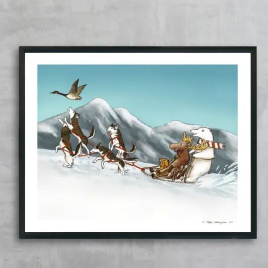 Canadian Dog Sled Team Fine Art Print, Wholesale