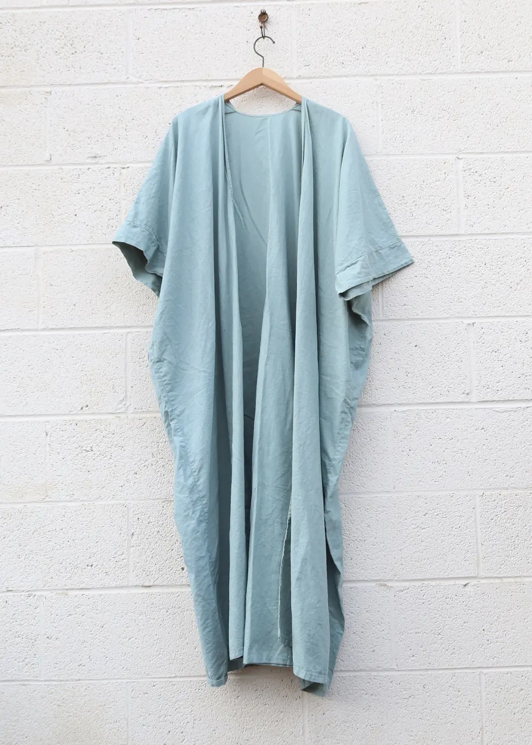 SALE - Magnolia Long Duster / One Size / Hemp Linen / Lagoon (444)