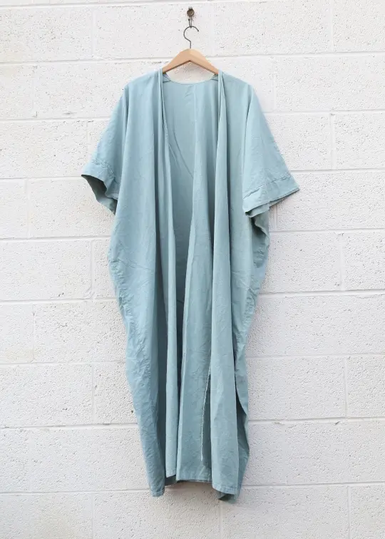 SALE - Magnolia Long Duster / One Size / Hemp Linen / Lagoon (444)
