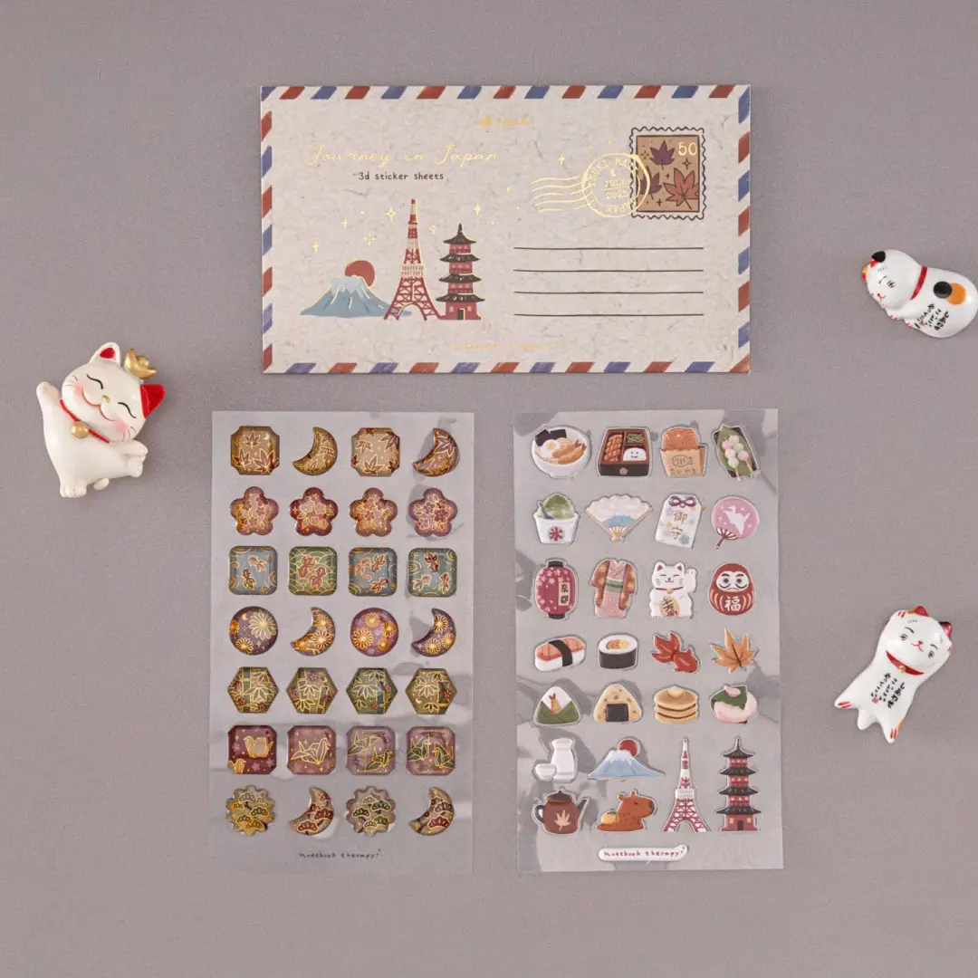 Tsuki ‘Journey in Japan’ 3D Sticker Set ☾