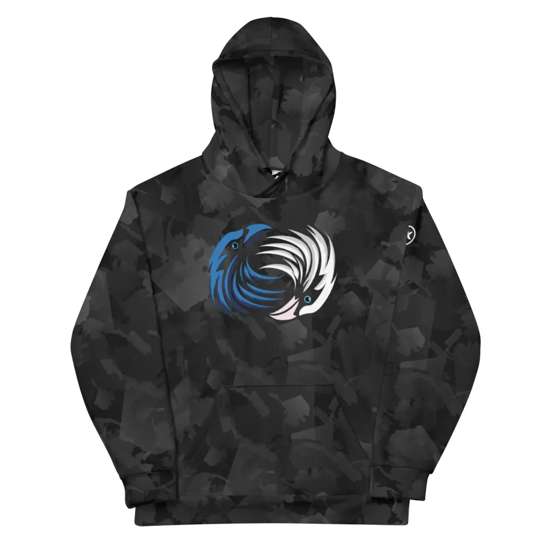 Black and White Raven Yin & Yang Unisexy Hoodie