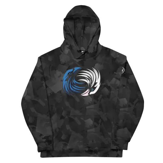 Black and White Raven Yin & Yang Unisexy Hoodie