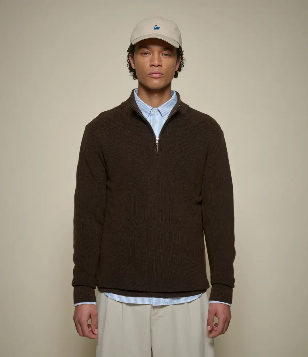 Merino Wool Half-Zip Sweater
