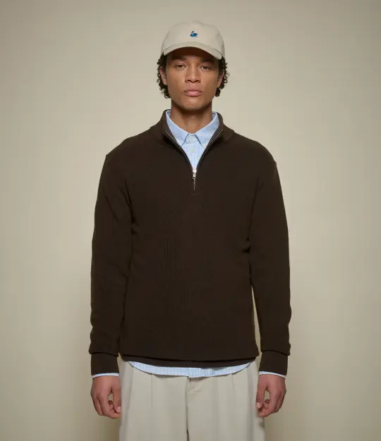 Merino Wool Half-Zip Sweater