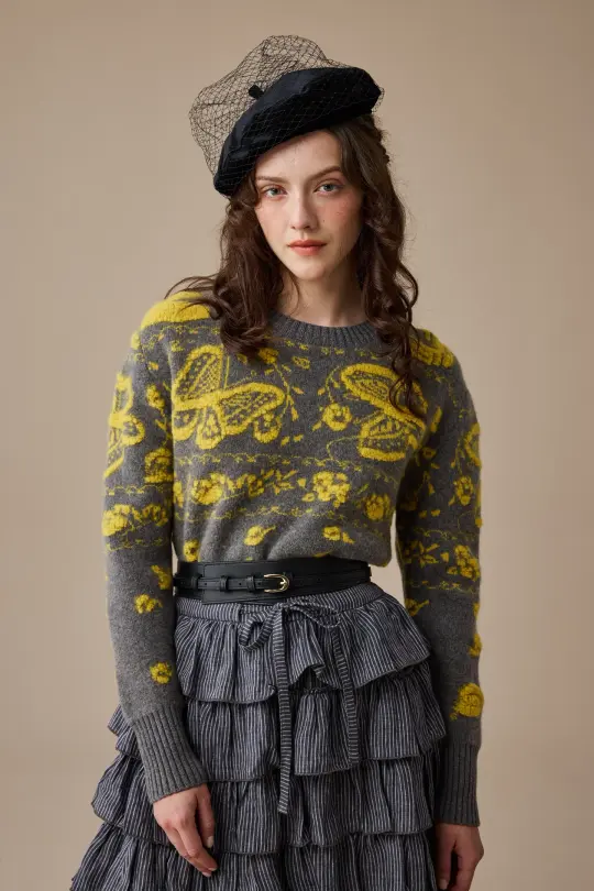 Nutcracker 24 |100% Wool Floral Jumper Sweater