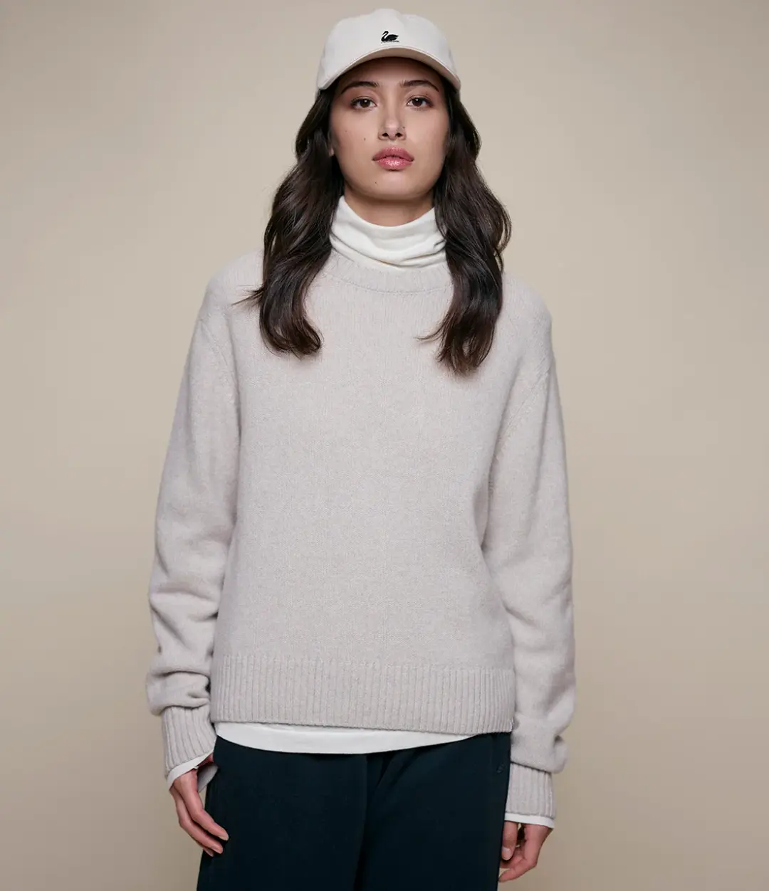 Cropped Recycled Cashmere Sweater