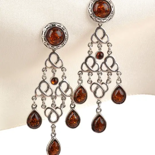 Cognac Chandelier Earrings