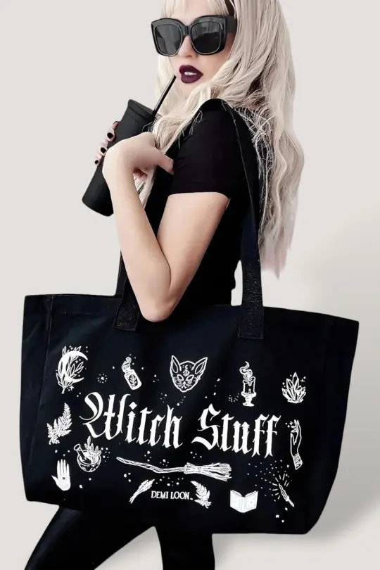 Witch Stuff Oversized Heavy Canvas Tote Bag