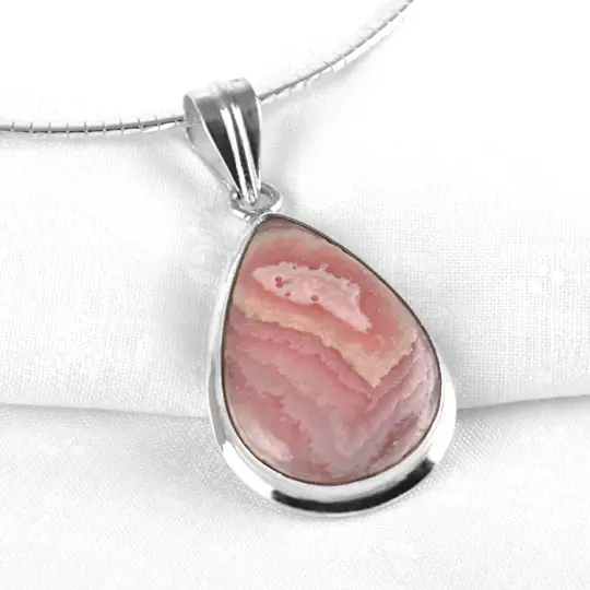 Rhodochrosite Drop Pendant