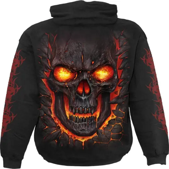 SKULL LAVA Hoody Black - Stylish & Comfortable