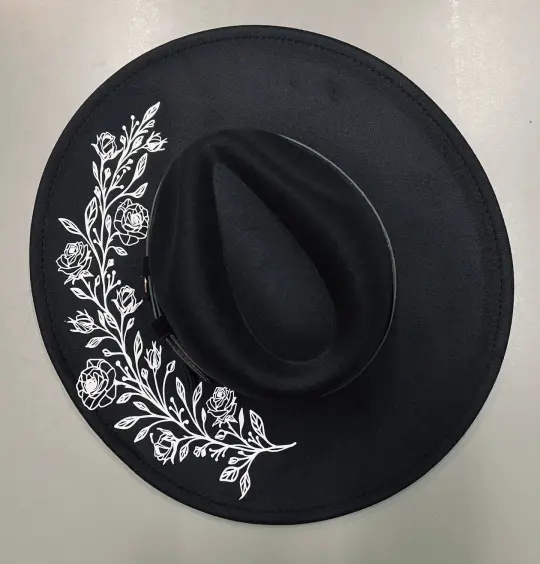 Roses Vegan Felt XL Brim Hat