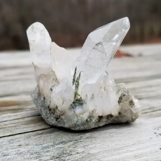 Chlorite Quartz with Epidote Cluster