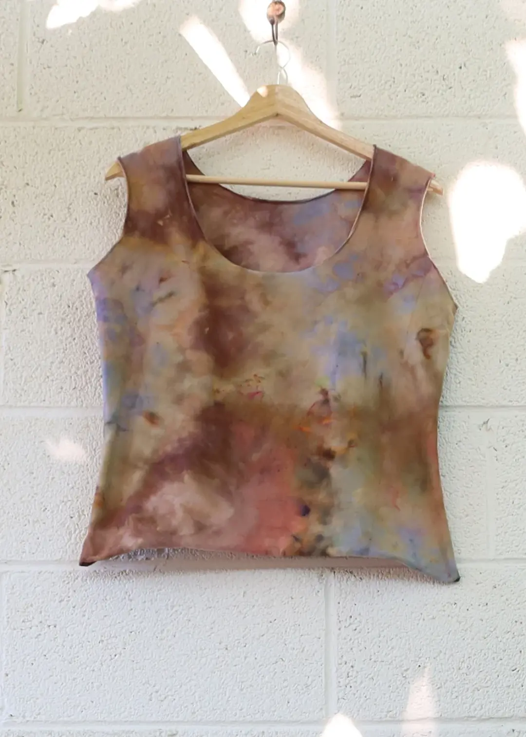 OOAK - Slip Simplicity Cropped Shirt / XL / Stretch Cotton / Ice Dye (206)