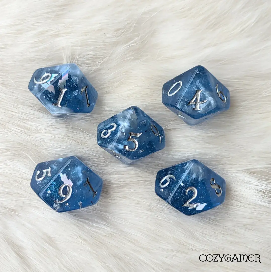 Storm Daddy D10 Dice Set – Lightning Storm DnD Dice | Fennek & Finch