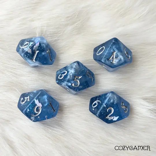 Storm Daddy D10 Dice Set – Lightning Storm DnD Dice | Fennek & Finch