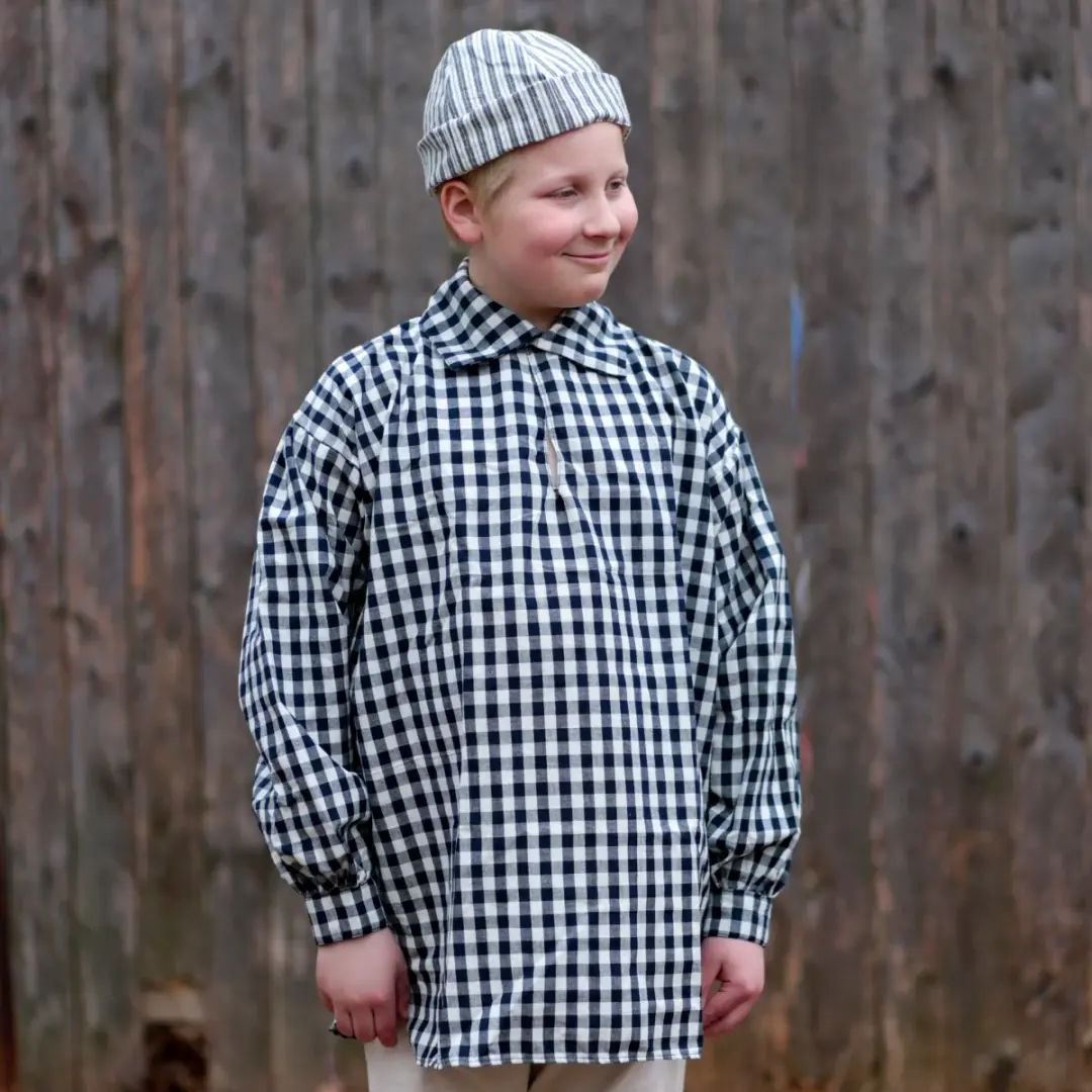 Boys' Workshirt Blue Checked