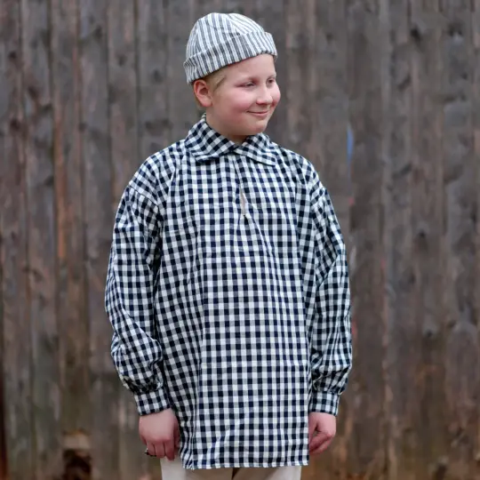 Boys' Workshirt Blue Checked
