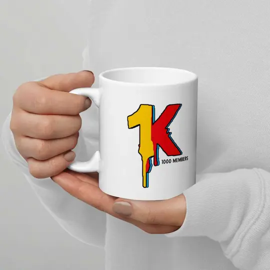 1K White Glossy Diner Style Coffee Mug! | Available in 2 Sizes!