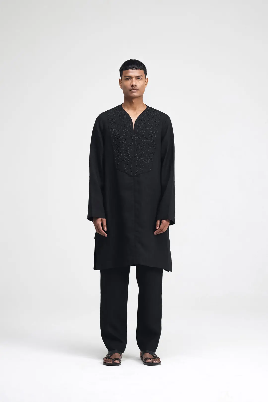 Linen Hand-Embroidered Co-ord Set