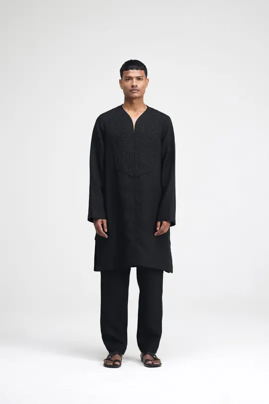 Linen Hand-Embroidered Co-ord Set