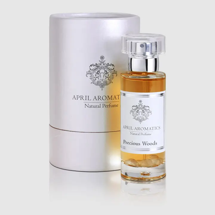 Precious Woods — natural perfume by April Aromatics, Sandalwood, Vetiver and grounding, subtly sweet, and woody aroma wi…