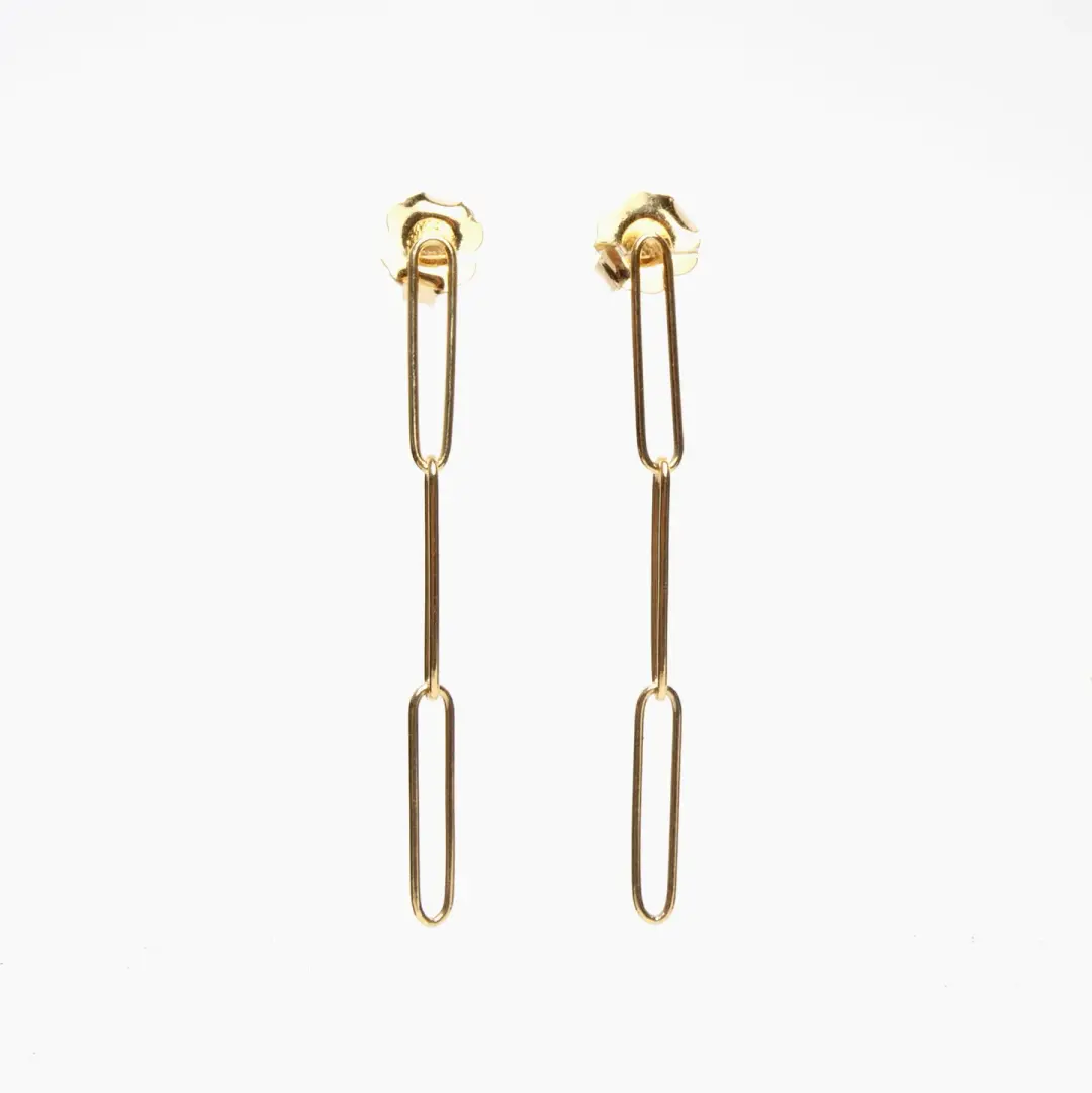 Paperclip-Style Dangle Earrings