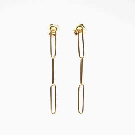 Paperclip-Style Dangle Earrings