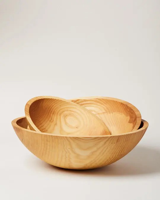 Crafted Wooden Bowls - Natural