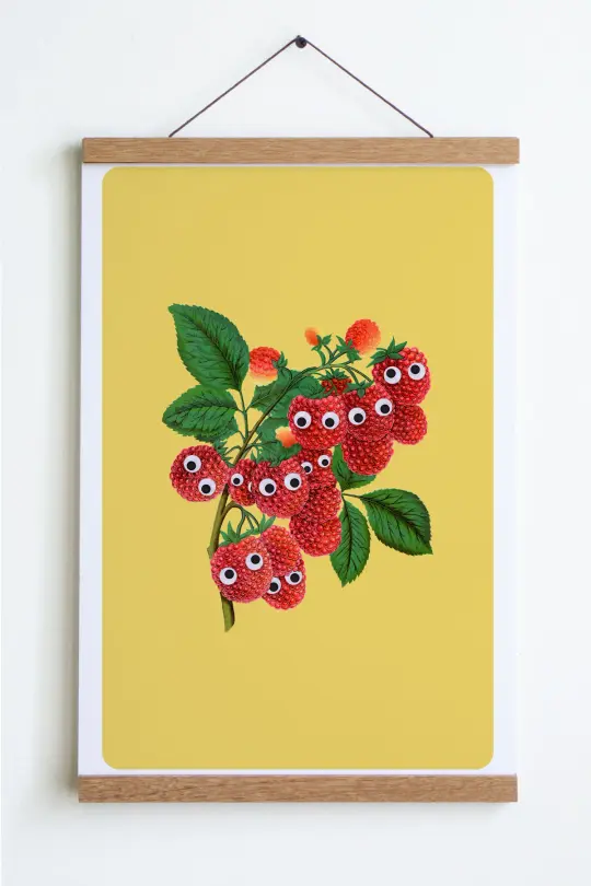 Googly Raspberries Print