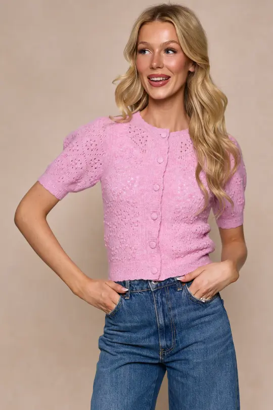 Michaela Cardigan in Pink