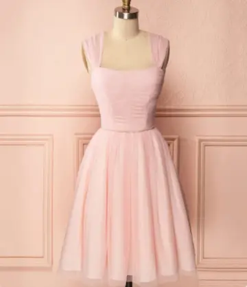 Minimalist Pink Homecoming Dress , Satin Corset Mini Birthday Dress Party Dress RS1435