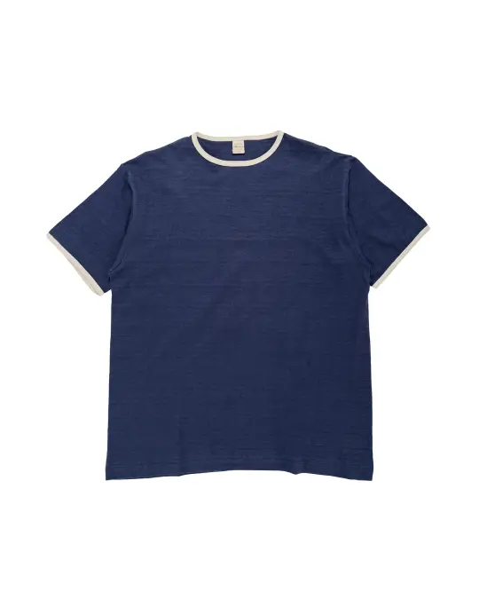 Warehouse Lot. 4059 Ringer T Plain Navy/Cream