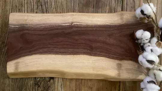 25L027 - Dual Live Edge Walnut Board