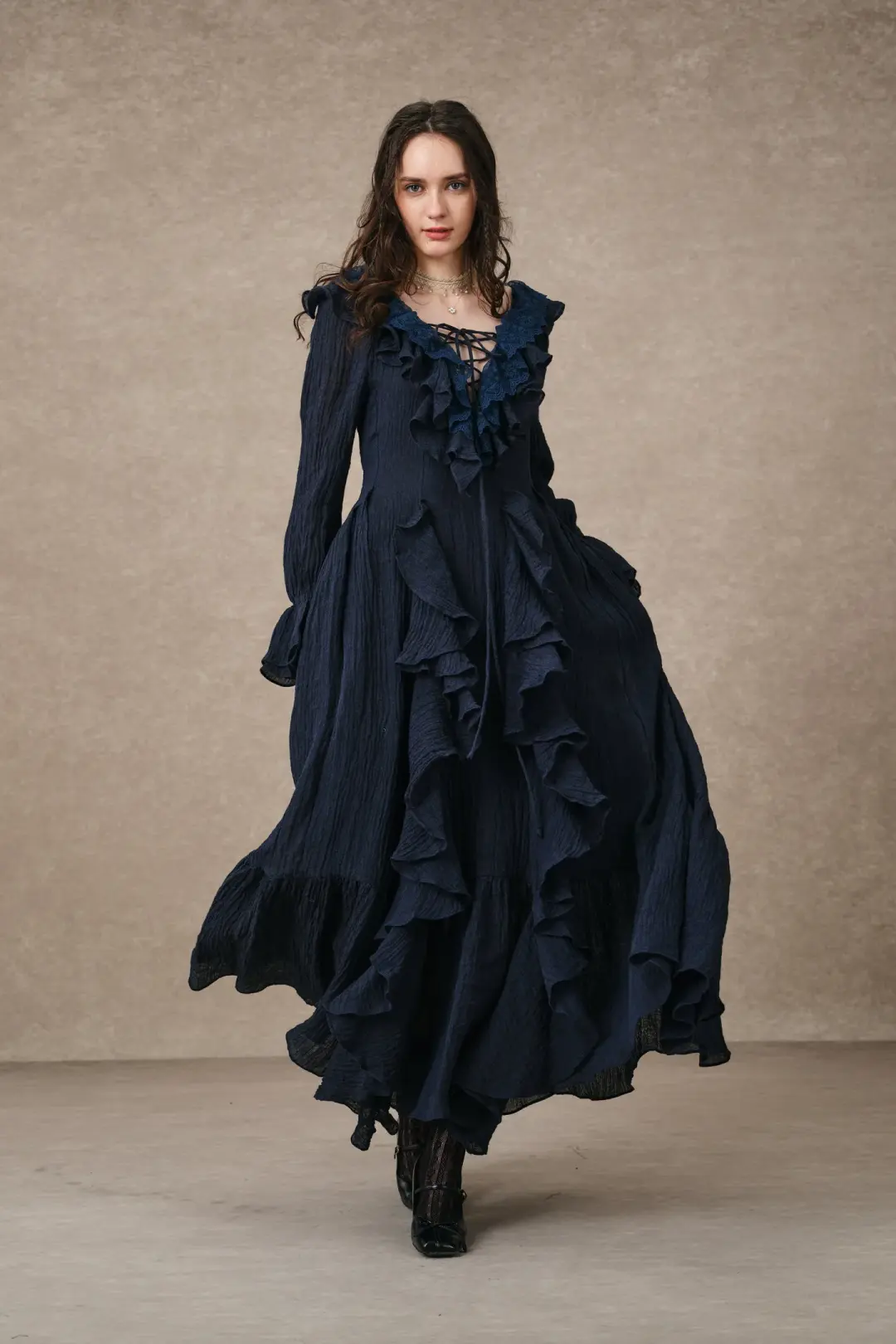 Dewdrops 16 | Maxi Linen Dress Gown