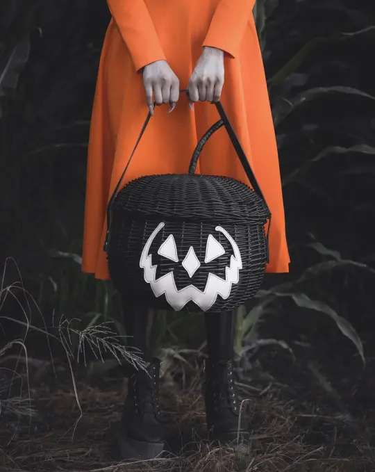 Haunted Hallows Picnic Basket (Black)
