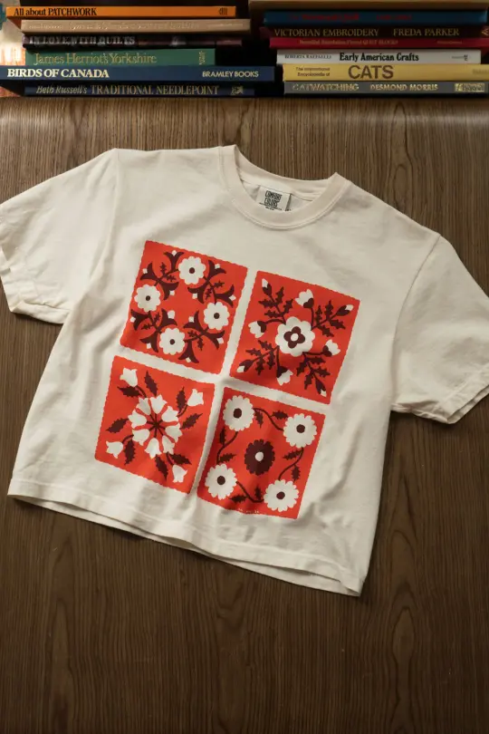 Four Blocks Boxy Tee | Cream