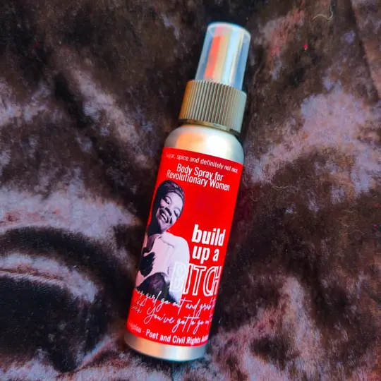 Build Up a Bitch Body Spray.