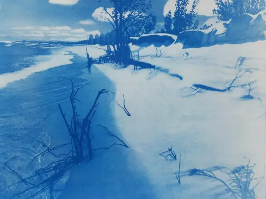 "Miller Beach" Cyanotype