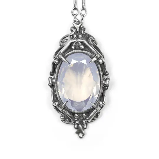 * Sold Out * Bat Wing Necklace. Sterling Silver & Lavender Quartz. *Limited*