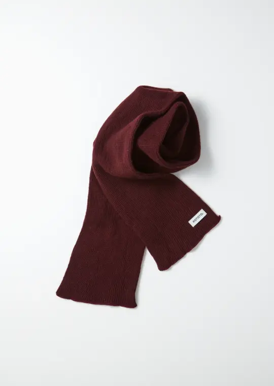 ROTOTO - Merino Lambswool Scarf - Dark Bordeaux